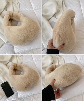 エコファーバッグ ワンハンドルバッグ秋冬 送料無料 即日発送-2