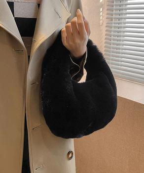 エコファーバッグ ワンハンドルバッグ秋冬 送料無料 即日発送-4