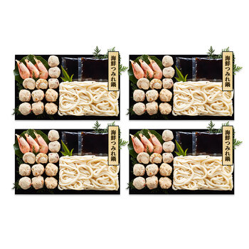 個食用 海鮮つみれ鍋セット 1〜2人前×4 送料無料-1