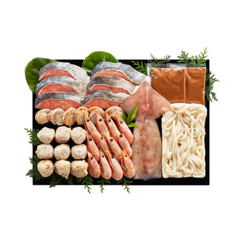 北海道名物 7種の具材を使用した石狩鍋セット 送料無料-1