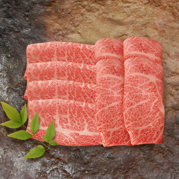 滋賀 松喜屋 近江牛すきやき しゃぶしゃぶ用 ロース350g 送料無料-3