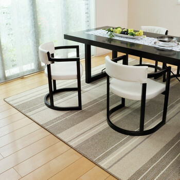 ラグ ダイニングラグ 約240×330cm 防ダニ 抗菌 撥水 防汚 日本製 マージ アイボリー ブラウン 3サイズ 送料無料-7