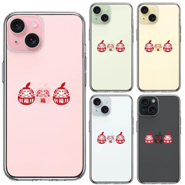 iPhone15Plus ケース クリア 幸福を呼ぶ 達磨 スマホケース 側面ソフト 背面ハード ハイブリッド  送料無料-1