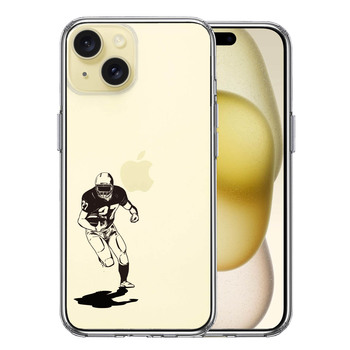 iPhone15 ケース クリア アメフト クオーターバック スマホケース 側面ソフト 背面ハード ハイブリッド  送料無料-0