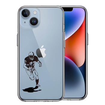 iPhone14 ケース クリア アメフト クオーターバック スマホケース 側面ソフト 背面ハード ハイブリッド  送料無料-0