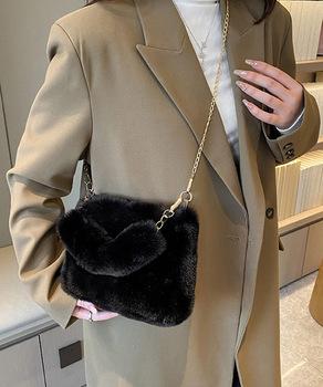 ファーバッグ チェーンショルダーバッグ 送料無料 即日発送-4