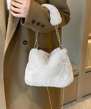 ファーバッグ チェーンショルダーバッグ 送料無料 即日発送-5