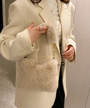 ファーバッグ チェーンショルダーバッグ 送料無料 即日発送-6