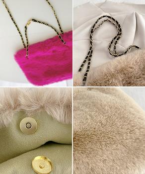 ファーバッグ 大容量 チェーンバッグ 送料無料 即日発送-3