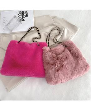 ファーバッグ 大容量 チェーンバッグ 送料無料 即日発送-7