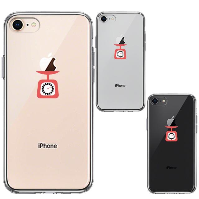iPhone8 ケース クリア キッチンスケール スマホケース 側面ソフト 背面ハード ハイブリッド  送料無料-1