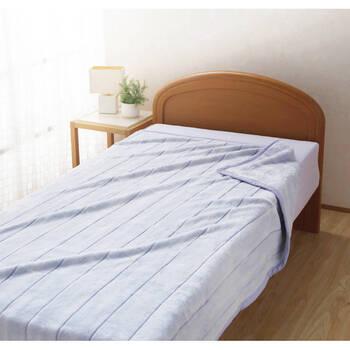 西川 レスプリピュール 日本製 あったか衿付き軽量ニューマイヤー毛布 79937 ギフト対応可 送料無料-1