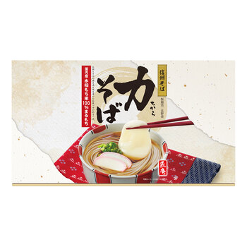 力そば 信州そば12束 めんつゆ6個 丸もち6個 蕎麦 送料無料-1