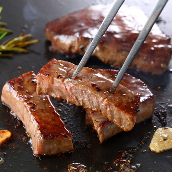 熊本県産 和王 ステーキ モモ100g×2 モモ一口カットステーキ130g 送料無料-1