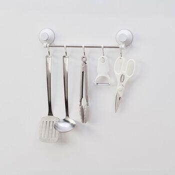 プッシュ式吸盤５連フック可動式 3個セット 送料無料 即日発送-1