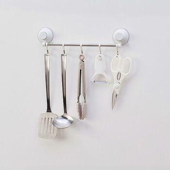 プッシュ式吸盤５連フック可動式 3個セット 送料無料 即日発送-2