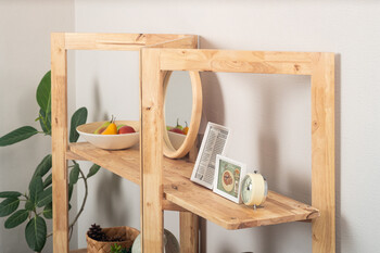 動きのあるデザインが魅力なシェルフ NATURAL SIGNATURE ジグザクシェルフ 送料無料-9