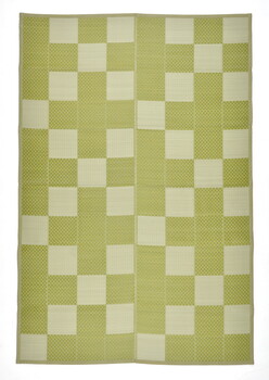 PP柄上敷き 江戸間4.5畳 い草風花ござ 水洗いOK 矢倉 グリーン 送料無料-5