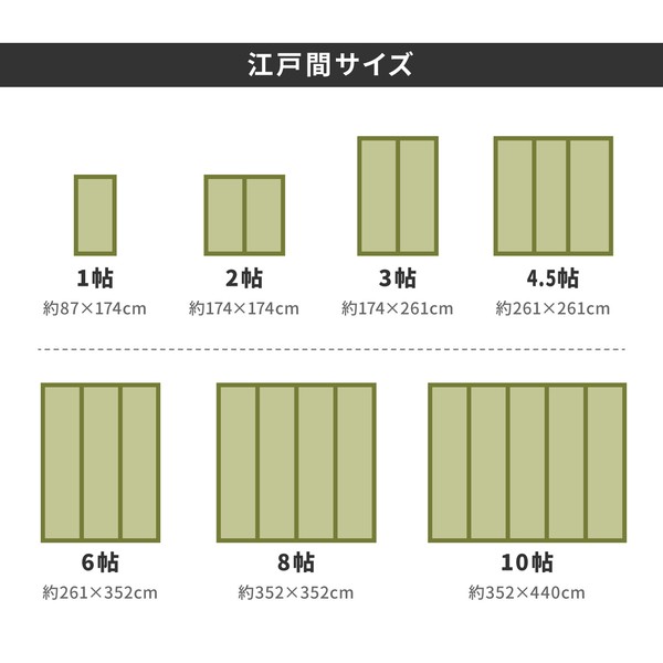 い草 上敷き 江戸間2畳 撥水加工付き 白馬 はくば 汚れがさっと拭ける 送料無料-5