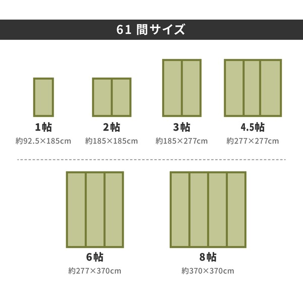 い草 上敷き 36間8畳 撥水加工付き 白馬 はくば 汚れがさっと拭ける 送料無料-8