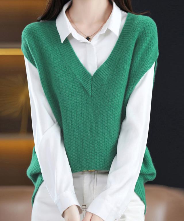 ニットベスト レディースチョッキ 重ね着 SK20452487-2382 送料無料 即日発送-9