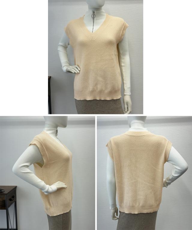 ニットベスト レディースチョッキ 重ね着 SK20452487-2382 送料無料 即日発送-3