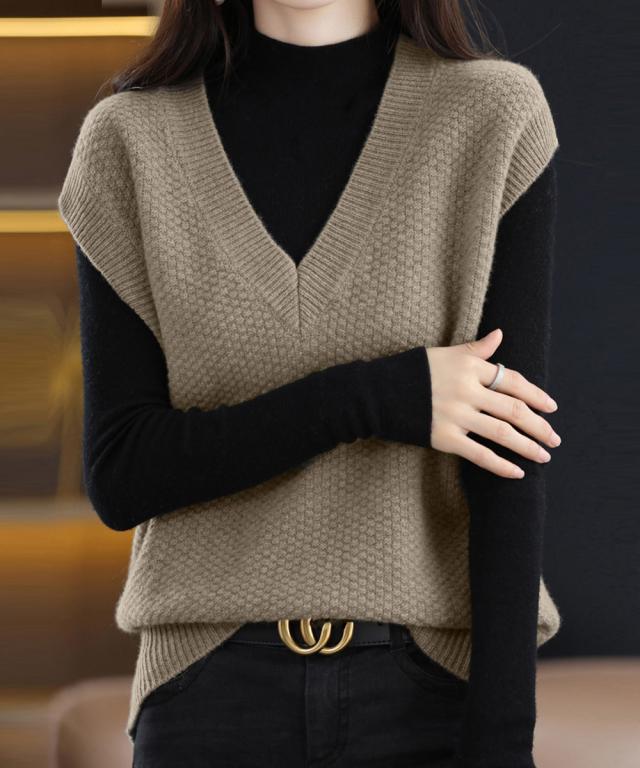 ニットベスト レディースチョッキ 重ね着 SK20452487-2382 送料無料 即日発送-5