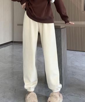 フリースパンツ 暖かいルームウェアパンツ 送料無料 即日発送-4