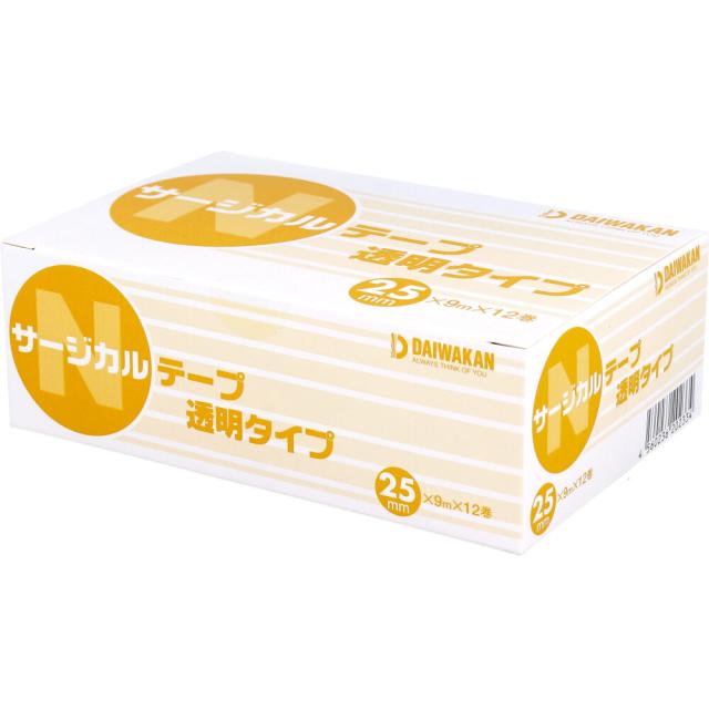 サージカルテープ 透明タイプ 25mm×9m×12巻入 2セット 送料無料-2
