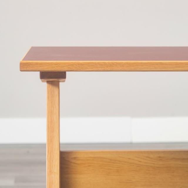 幅120cm 天然の抗菌作用 リノリウム天板の学習デスク リノ バーガンディ 送料無料-7