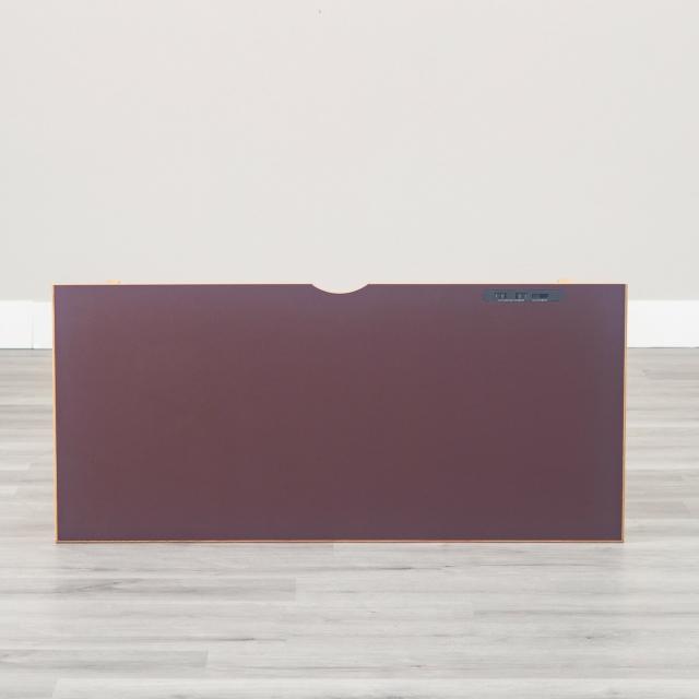 幅120cm 天然の抗菌作用 リノリウム天板の学習デスク リノ バーガンディ 送料無料-8