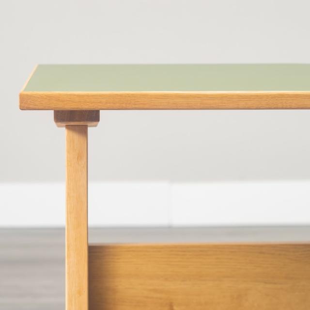 幅120cm 天然の抗菌作用 リノリウム天板の学習デスク リノ ピスタチオグリーン 送料無料-1