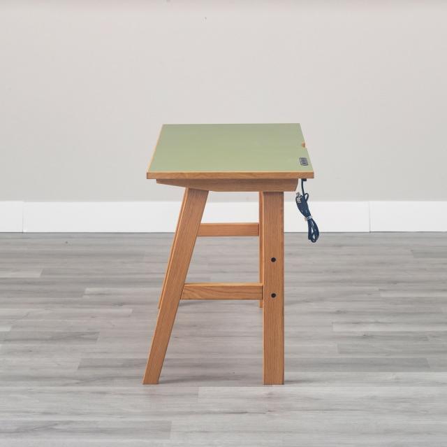 幅120cm 天然の抗菌作用 リノリウム天板の学習デスク リノ ピスタチオグリーン 送料無料-6