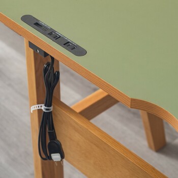 幅100cm 天然の抗菌作用 リノリウム天板の学習デスク リノ ピスタチオグリーン 送料無料-14