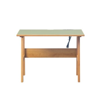 幅100cm 天然の抗菌作用 リノリウム天板の学習デスク リノ ピスタチオグリーン 送料無料-1