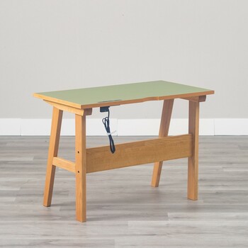 幅100cm 天然の抗菌作用 リノリウム天板の学習デスク リノ ピスタチオグリーン 送料無料-4