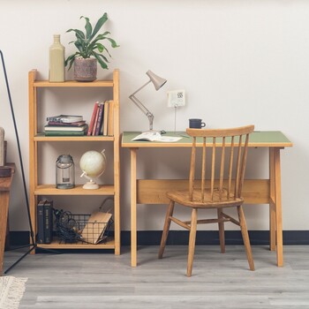 幅100cm 天然の抗菌作用 リノリウム天板の学習デスク リノ ピスタチオグリーン 送料無料-7