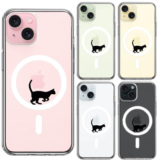 iPhone15 MagSafe対応 ケース クリア キャットホイール ルームランナー 2 スマホケース 側面ソフト 背面ハード ハイブリッド  送料無料-1