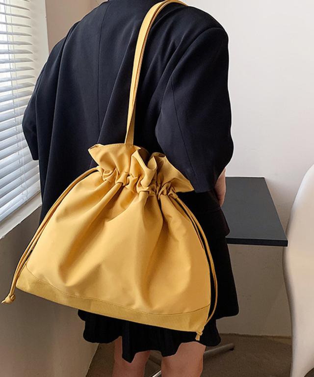 巾着バッグ ショルダーナイロンバッグ 送料無料 即日発送-9