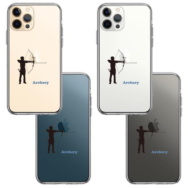 iPhone12Pro ケース クリア アーチェリー 洋弓 スマホケース 側面ソフト 背面ハード ハイブリッド  送料無料-1