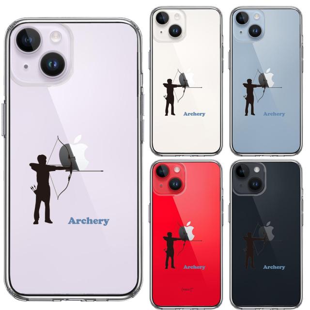 iPhone14Plus ケース クリア アーチェリー 洋弓 スマホケース 側面ソフト 背面ハード ハイブリッド  送料無料-1