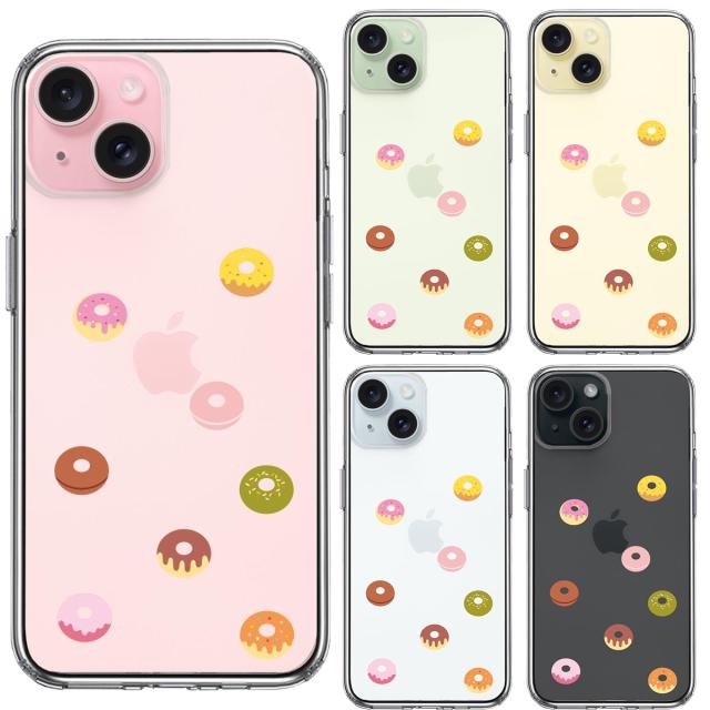 iPhone15 ケース クリア ドーナッツ ドーナツ スマホケース 側面ソフト 背面ハード ハイブリッド 送料無料-1
