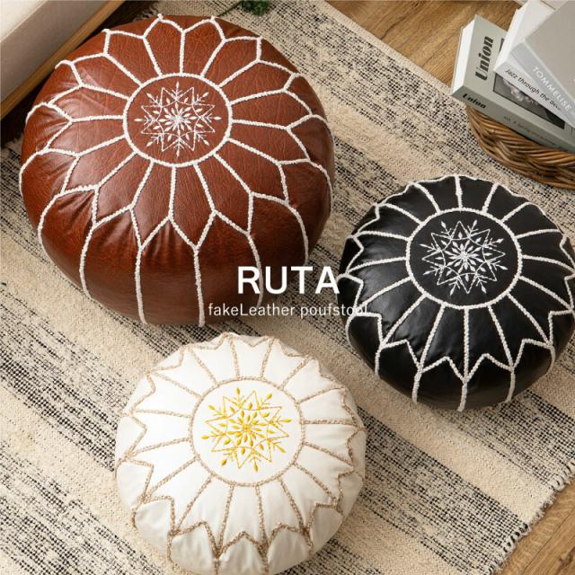 プフ スツール クッション Mサイズ(40Rcm) 円形 合皮 SNS映え ルタ 3カラー 2サイズ 送料無料-13