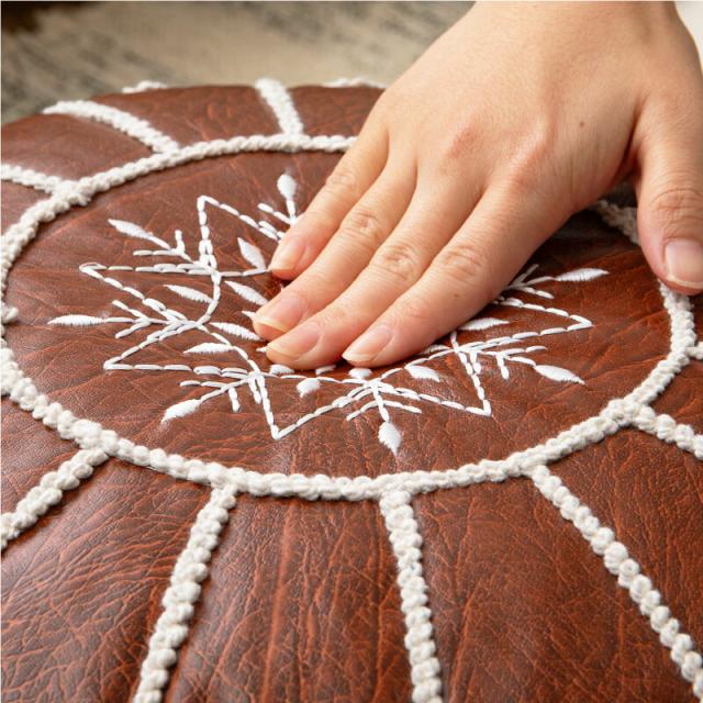 プフ スツール クッション Mサイズ(40Rcm) 円形 合皮 SNS映え ルタ 3カラー 2サイズ 送料無料-16