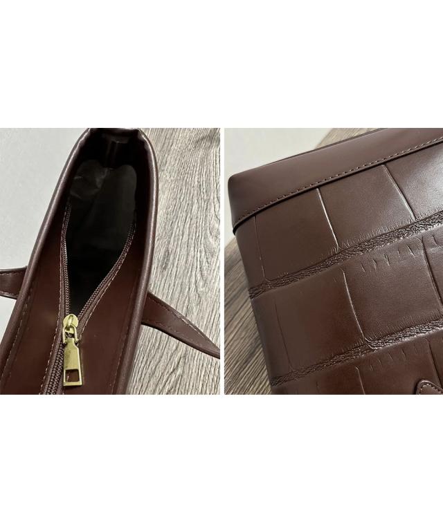 ZIP付きPUトートバッグ 大容量かばん 送料無料 即日発送-9