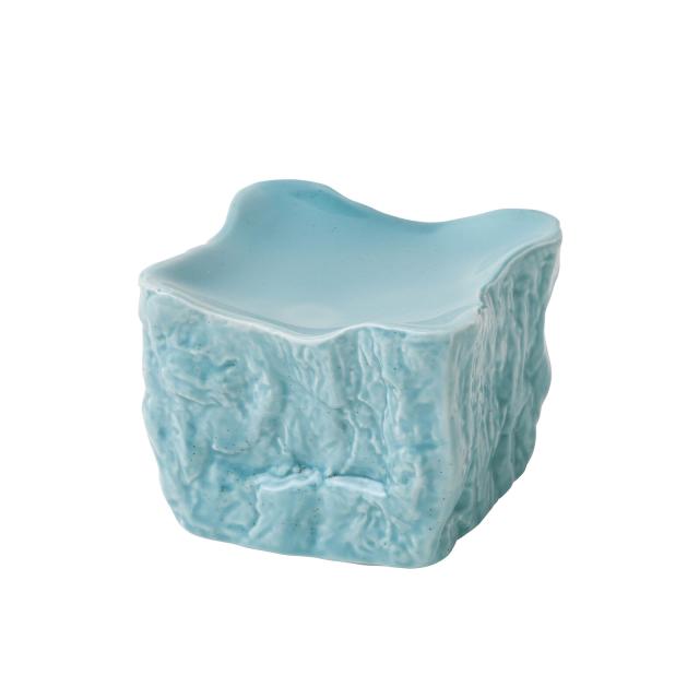 和食器 岩石キューブ マンガンゴールド シルバー トルコブルー 白マット 陶器 高台 美濃焼 送料無料-6