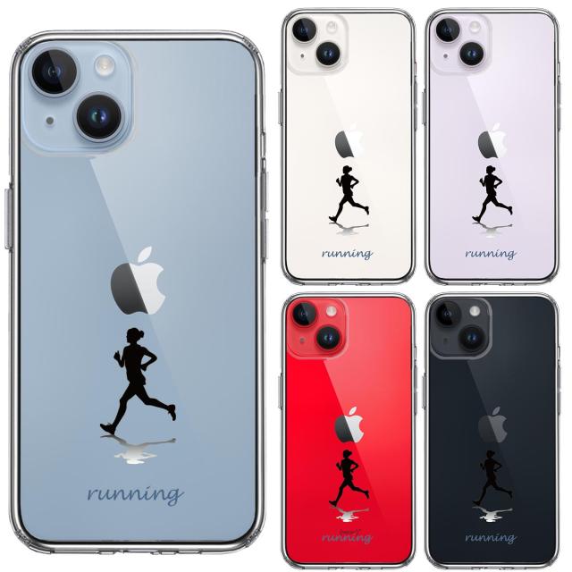 iPhone14Plus ケース クリア ランニング スマホケース 側面ソフト 背面ハード ハイブリッド 送料無料-1