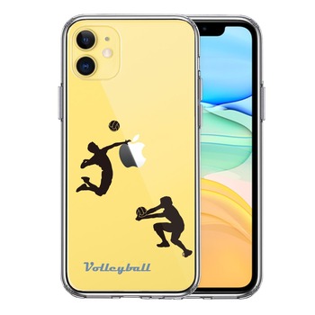 iPhone11 ケース クリア バレーボール スマホケース 側面ソフト 背面ハード ハイブリッド  送料無料-0