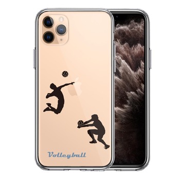 iPhone11proケース クリア バレーボール スマホケース 側面ソフト 背面ハード ハイブリッド 送料無料-0