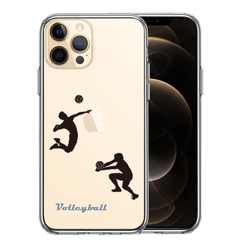iPhone12Pro ケース クリア バレーボール スマホケース 側面ソフト 背面ハード ハイブリッド  送料無料-0